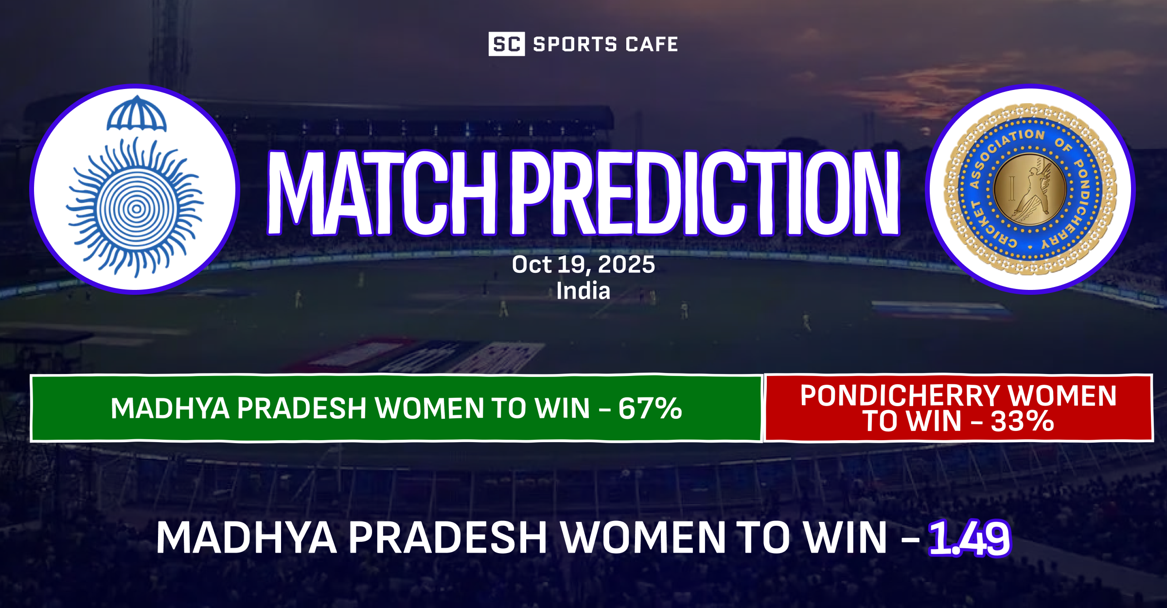 Madhya Pradesh Women vs Pondicherry Women
